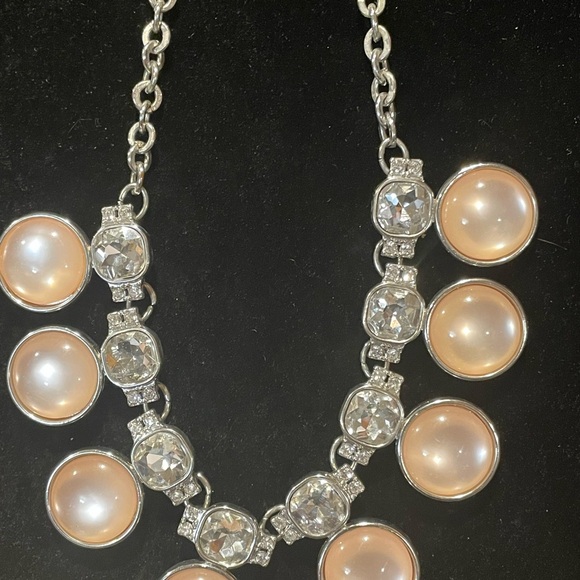 White House Black Market Silver and Cream Necklace - Picture 5 of 9